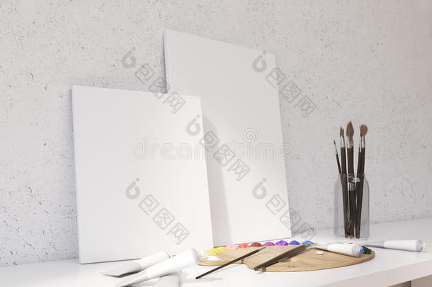 空白画布和绘图工具