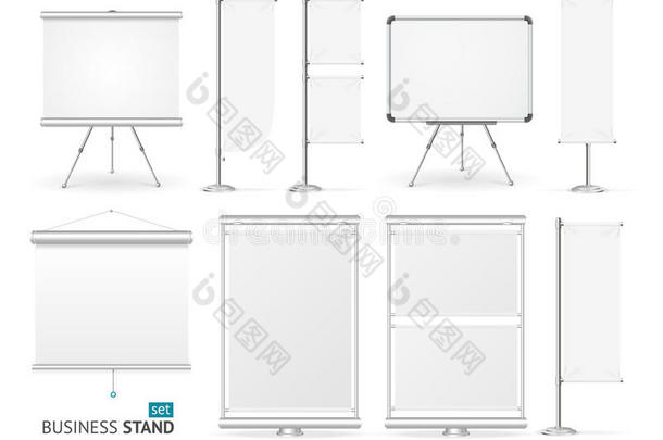 空白业务展台设置。 矢量
