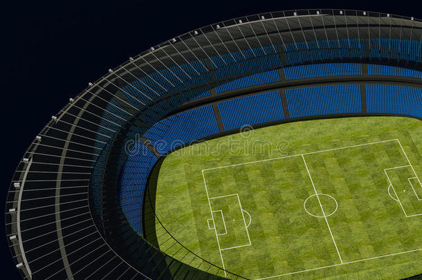 足球体育场的三维插图