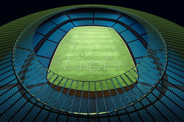 足球体育场的三维插图