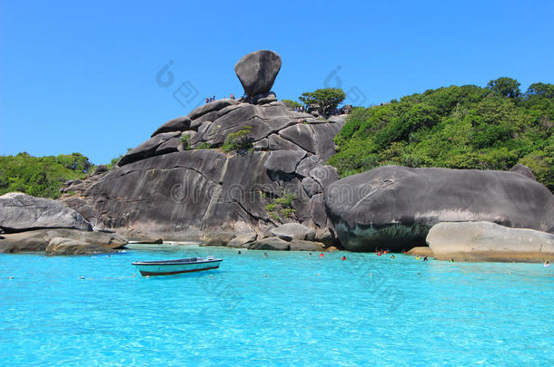 安达曼海滩蓝色清楚的岛屿
