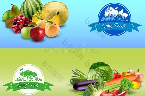 水果和蔬菜设计模板