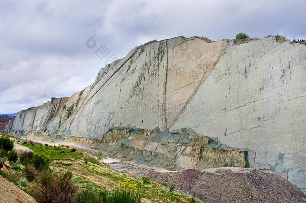 <strong>恐龙</strong>足迹在卡尔奥科，苏克雷，玻利维亚的墙上