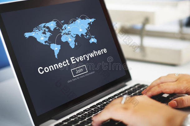 连接世界<strong>各地</strong>的全球化互联通信c