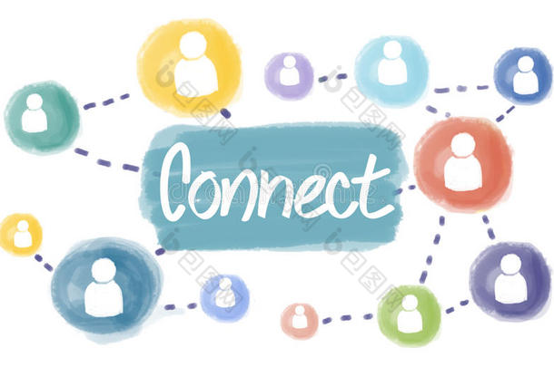 连接社交网络互联通信概念