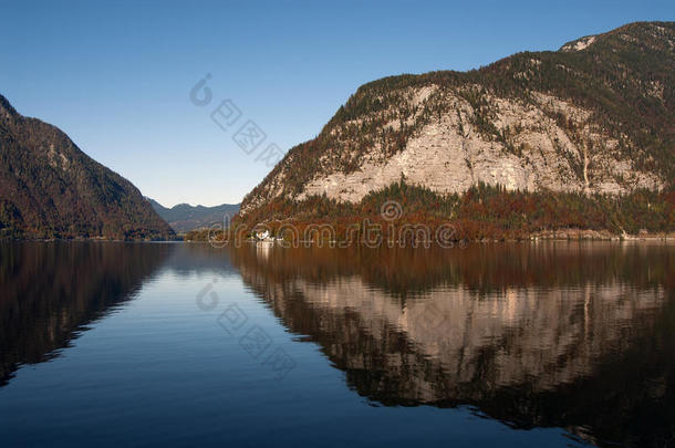 霍尔斯特特湖，倒影，宁静的场景