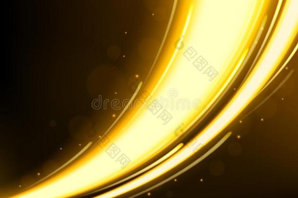 金色神奇的颜色，淡淡的弯曲的线条