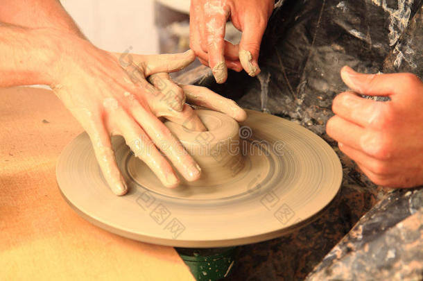 古董艺术工匠陶瓷黏土