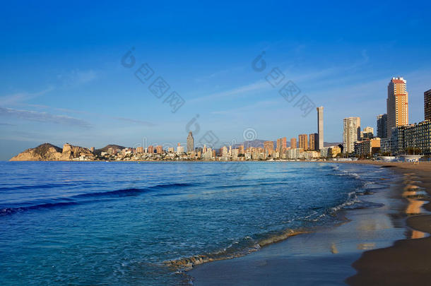 西班牙阿利坎特的BenidormPoniente海滩