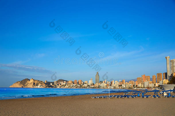 西班牙阿利坎特的BenidormPoniente海滩