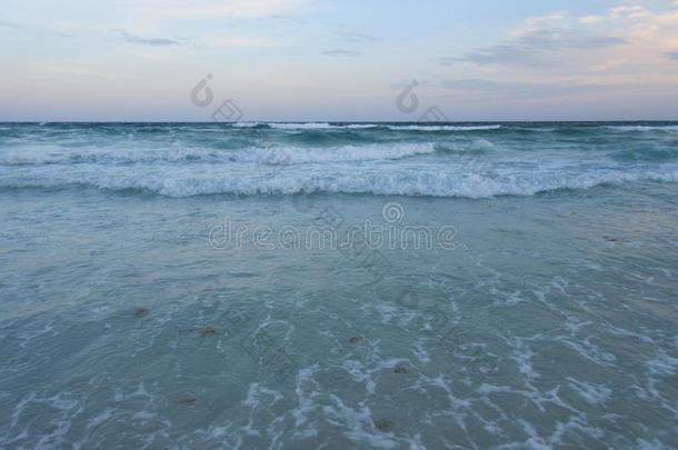 佛罗里达傍晚日落在海边风景