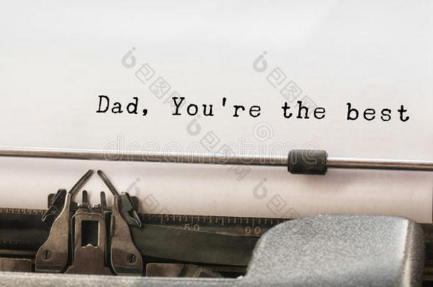 爸爸，你是纸上写得最好的