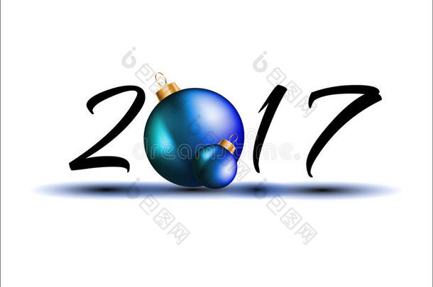 <strong>2017</strong>年<strong>新年快乐</strong>背景为您的传单和问候卡。