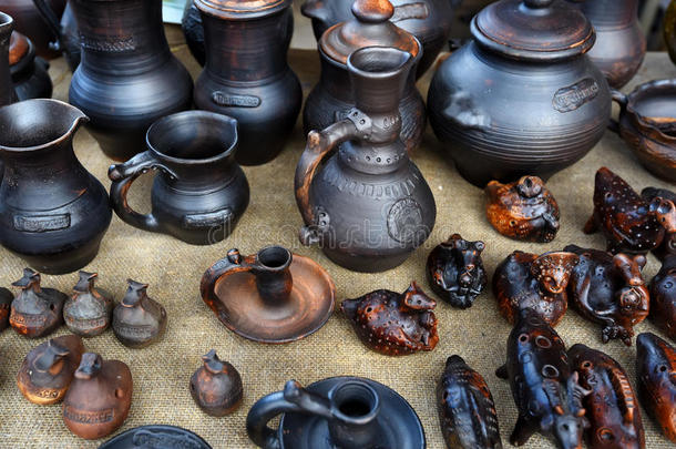 陶瓷棕色手工陶器