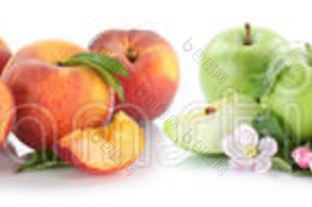水果苹果橘子柠檬桃子苹果橘子桃子水果在