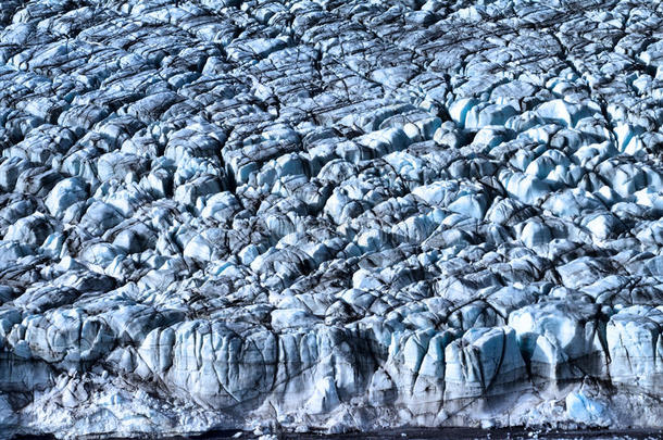北极冰川。冰天雪地。novaya zemlya地区