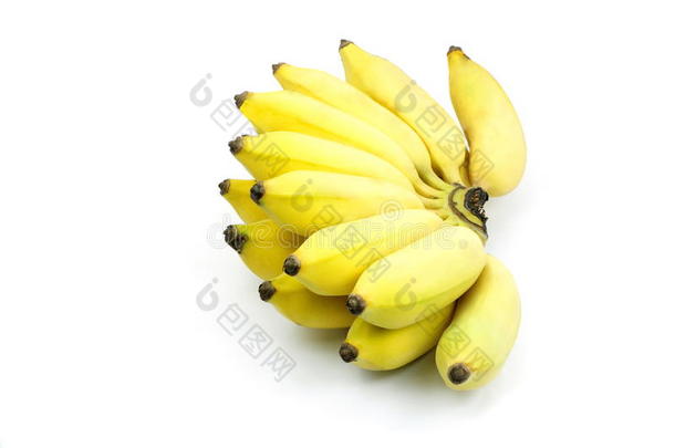亚洲<strong>种植香蕉</strong>。 黄色亚洲<strong>香蕉</strong>隔离白色背景