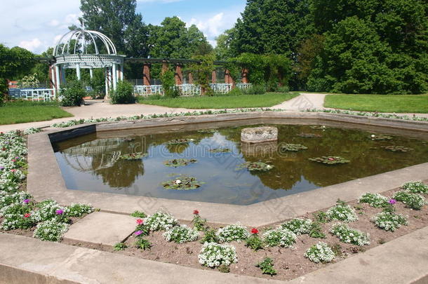 波兰兰库特宫的花园