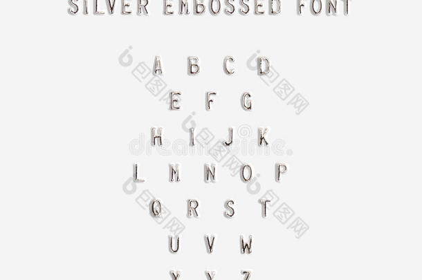 abc公司字母表古董银色的背景