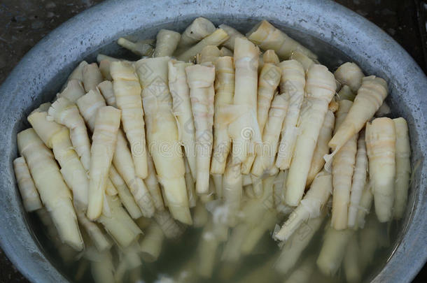 新鲜腌制竹笋在摩卡洲高地