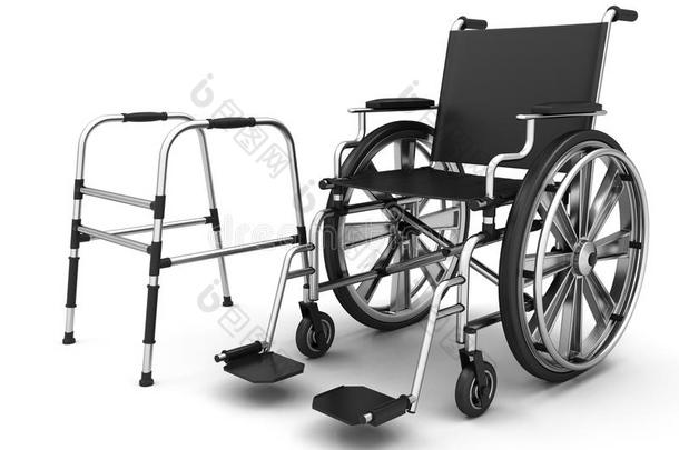 老年人和轮椅可调节折叠式步行器