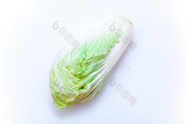 大白菜在白色背景下，大白菜分离物