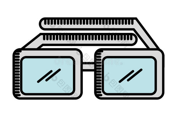 眼镜三维隔离图标设计