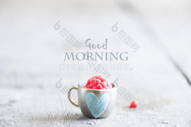 咖啡杯加树莓-早上<strong>好</strong>，短信，<strong>母亲节</strong>