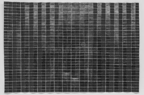 折叠黑色纸张，1024部分，白色背景