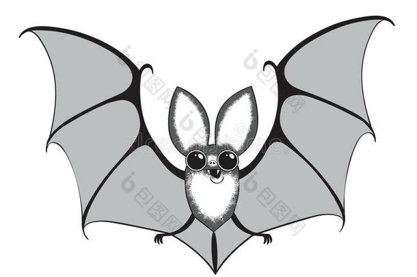 动物宝贝蝙蝠黑色简洁的