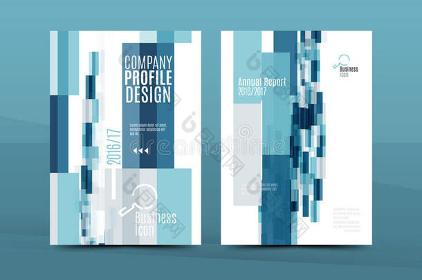 彩色新鲜商业A4封面模板-传单，小册子，书籍杂志和年度报告