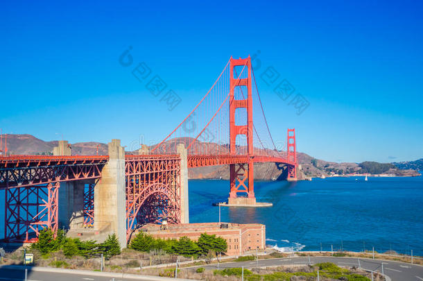 美国加利福尼亚州旧金山金门大桥。