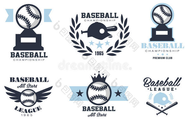 带有<strong>各种</strong>设计的棒球<strong>标志</strong>或徽章