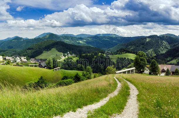 阿尔卑斯山的小村庄