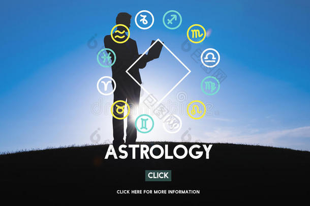 占星术，天文学，占星术，算命概念