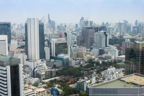 曼谷大都市，天际线城市景观，市区景观与MOD