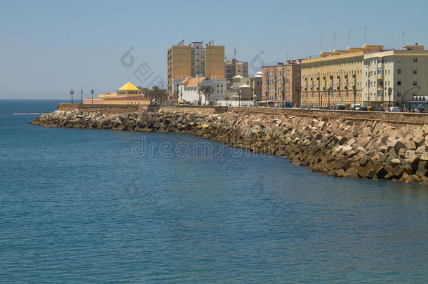加的斯古城，位于安达卢西亚的西班牙大西洋沿岸