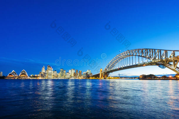 悉尼中央商务区和海港大桥