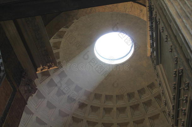 意<strong>大</strong>利罗马万神殿的古代建筑杰作。 内部视野，不寻常的<strong>视角</strong>。