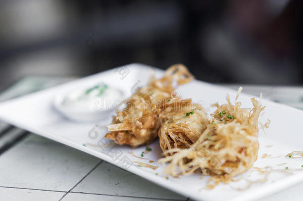美食大虾天妇罗现代融合小吃发酵剂