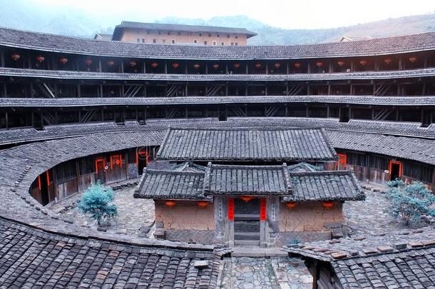 客家围屋土楼寨位于中国