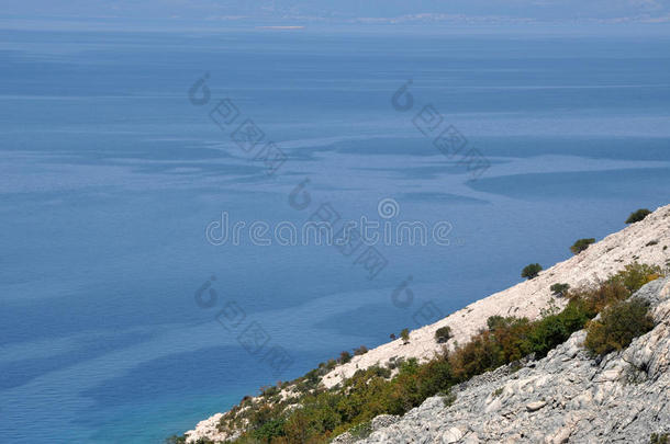 达尔马提亚的亚得里亚岩石海岸