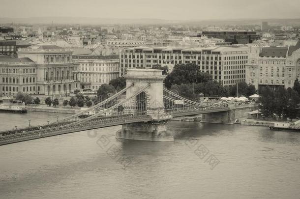 匈牙利布达佩斯，szechenyi链条桥