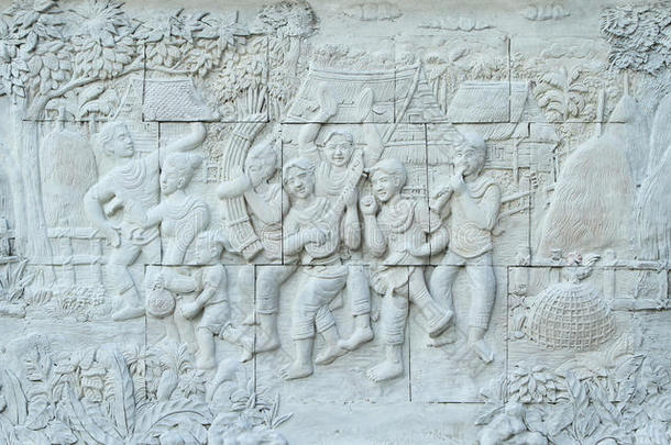 古代的艺术亚洲背景雕刻