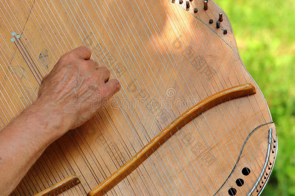 班杜拉的特写，传统的乌克兰乐器