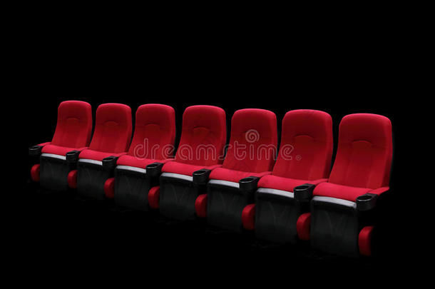 有红色座位的空剧院礼堂或电影院