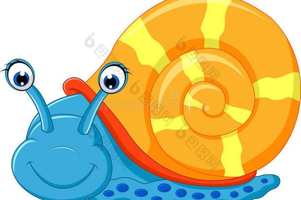 可爱的蜗牛<strong>卡通跑步</strong>