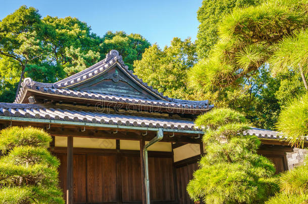 日本东京东京皇宫泰山门特写包图企业站