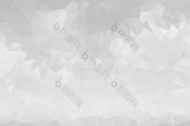 抽象灰色低多边形单色三角形马赛克背景用于业务模板设计。