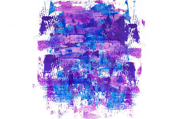 蓝色和紫色<strong>笔画</strong>的抽象<strong>背景</strong>。 丁香蓝色丙烯酸<strong>背景</strong>。